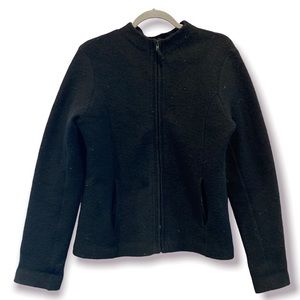 LOFT Vintage 90s Wool Zip Up Mock Neck Blazer Jacket Size 2